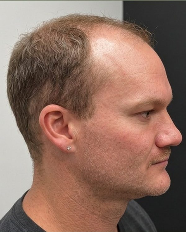 A Tuffs client before his hair system